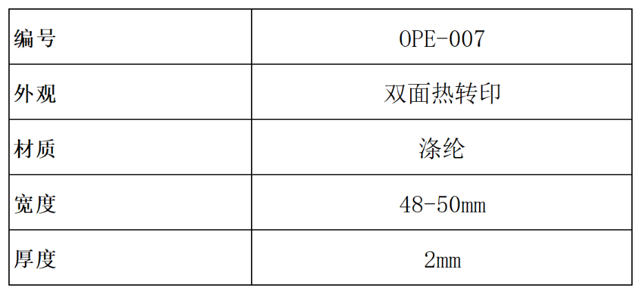 產(chǎn)品參數(shù)（對(duì)外）